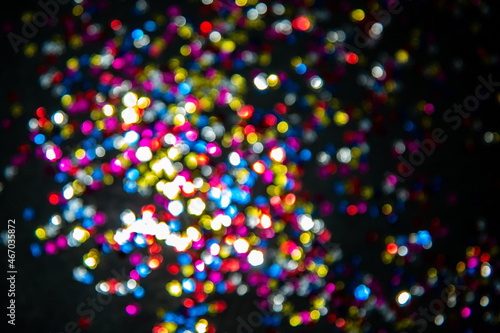 Canvas Print glittering shine bulbs lights background. abstract blurred of bl