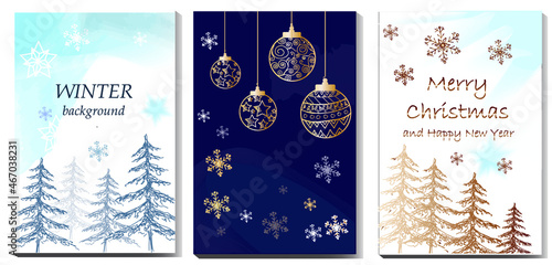 Obraz na płótnie Mery Christmas 2021card with creative background and snowflakes and christmas tree vector illustration.
Background with elements of highlander folklore characteristic of Podhale. w salonie