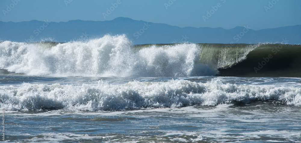 Breaking Waves at Rincon Beach, California
