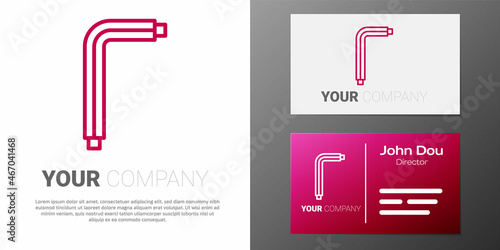 Foto Logotype line Tool allen keys icon isolated on white background