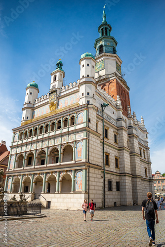 Poznan, Poland - August 09, 2021. City hall in Summer