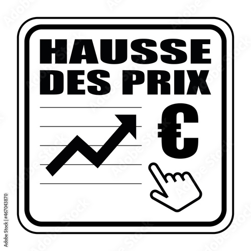 Logo hausse des prix.