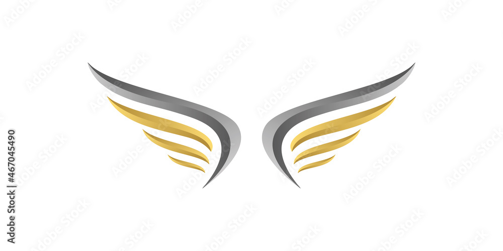 Fototapeta premium Luxury wings design concept template