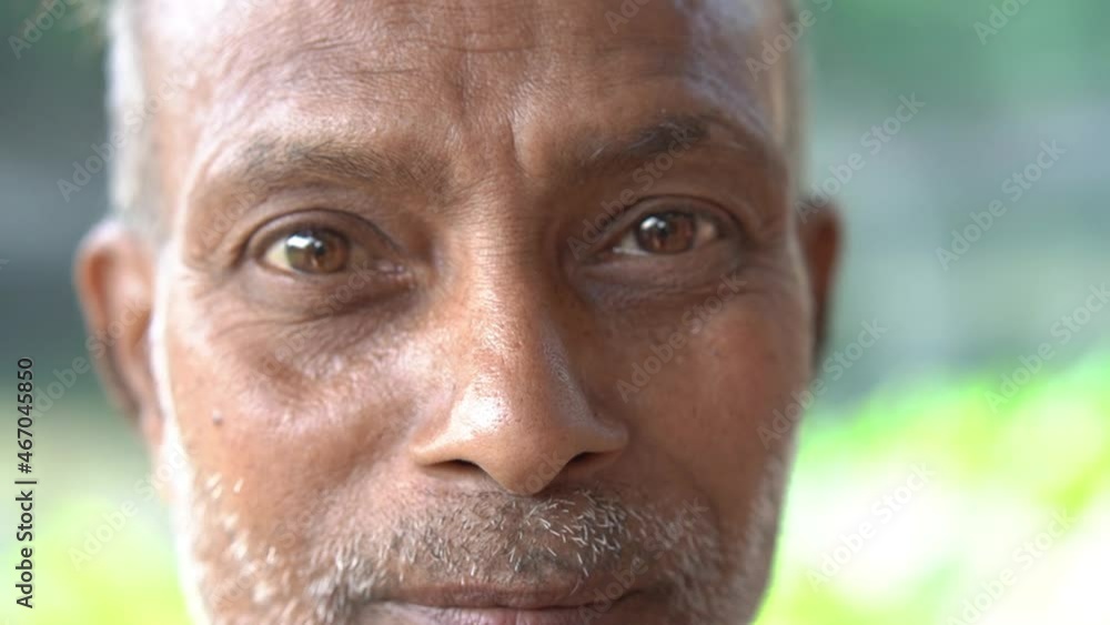 Close up portrait head shot of a senior potter artist busy in making terracotta elephant, a traditional doll of Panchmura Bankura, used as home interior as well as Hindu religious purpose.