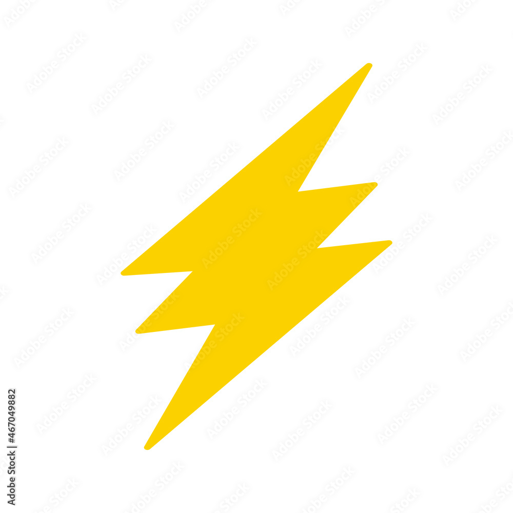 Thunder bolt icon. Flash logo. Thunderbolt symbol. Vector illustration isolated on white background. EPS 10
