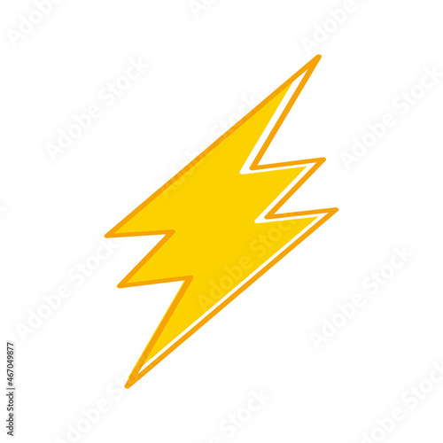 Thunder bolt icon. Flash logo. Thunderbolt symbol. Vector illustration isolated on white background. EPS 10