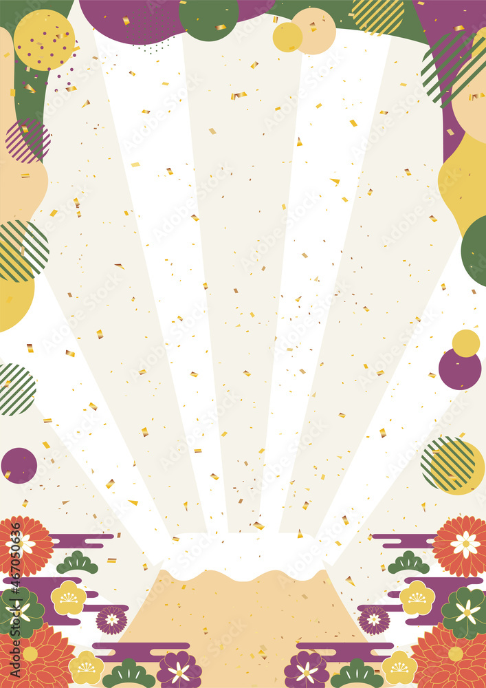 和風配色のお正月背景 Stock Vector Adobe Stock 和風配色のお正月背景 Stock Vector Adobe Stock