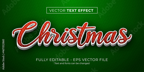 Merry christmas editable text effect