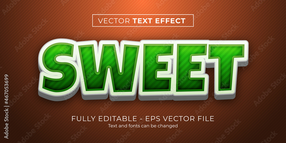 Sweet text effect, 3d text style Sweet text effect, 3d text style