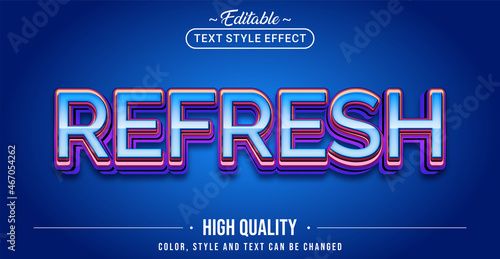 Editable text style effect - Refresh text style theme.