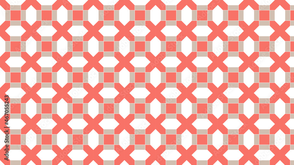 Fototapeta premium X and Squares seamless pattern, gift wrapping