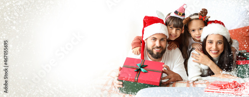 Happy family with Christmas...