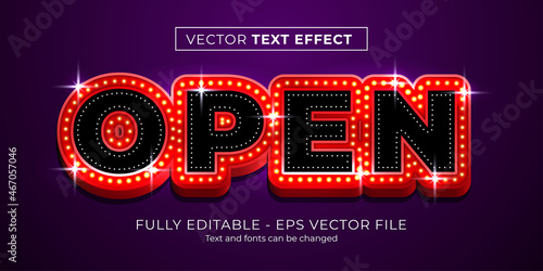 Editable text effect in open carnival style