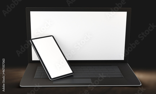 a computer as Laptop and a ...