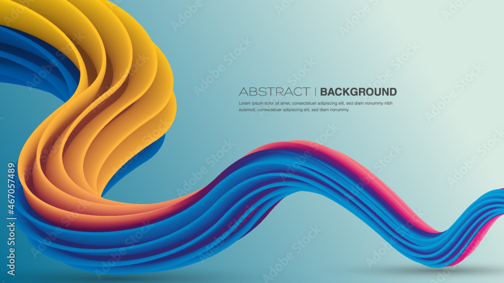Abstract fluid style background Premium Vector - obrazy, fototapety, plakaty 