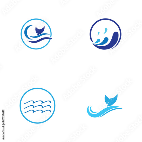 Water wave icon vector