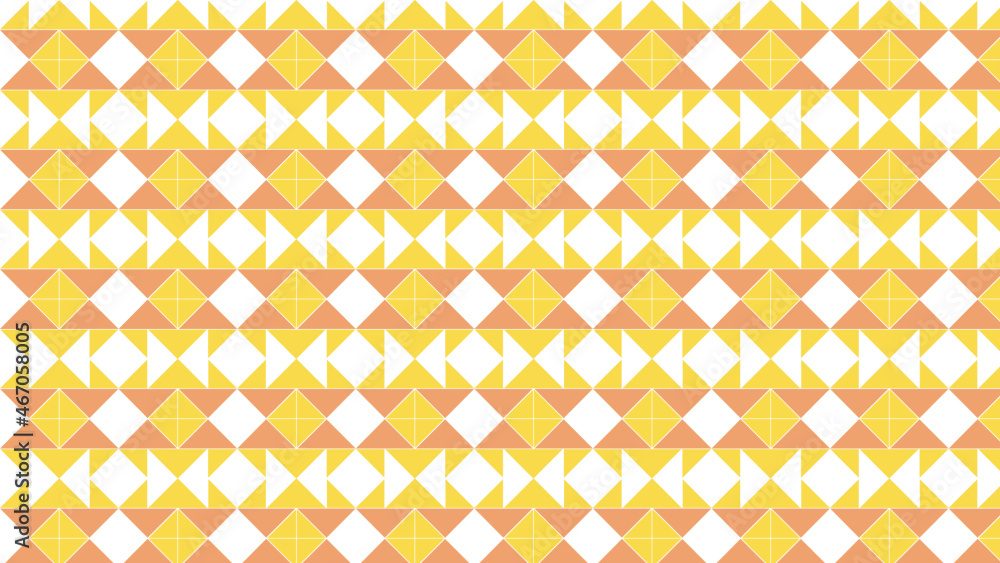 Yellow seamless geometric pattern with triangles, gift wrapping Yellow seamless geometric pattern with triangles, gift wrapping
