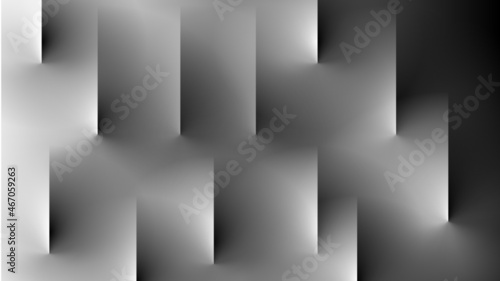 Abstract emerge shadow wallpaper. Solid lines peeking out from behind the white canvas curtain. Objects pop up from back screen.