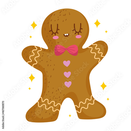 christmas cartoon gingerbread man