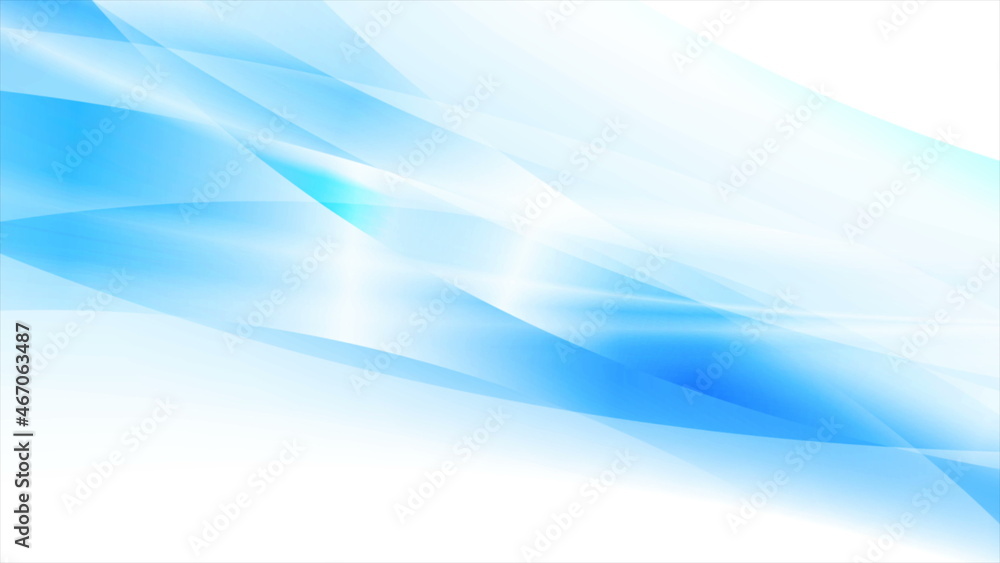 Bright blue glossy flowing waves abstract background Bright blue glossy flowing waves abstract background