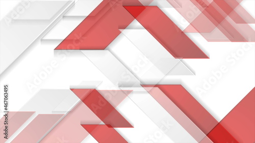 Red and grey technology geometric abstract background