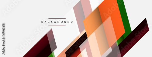 Vector background. Abstract overlapping color lines design with shadow effects. Illustration for wallpaper banner background or landing page