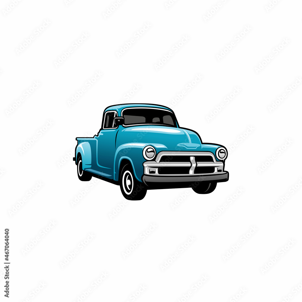 american muscle pick up truck vector 