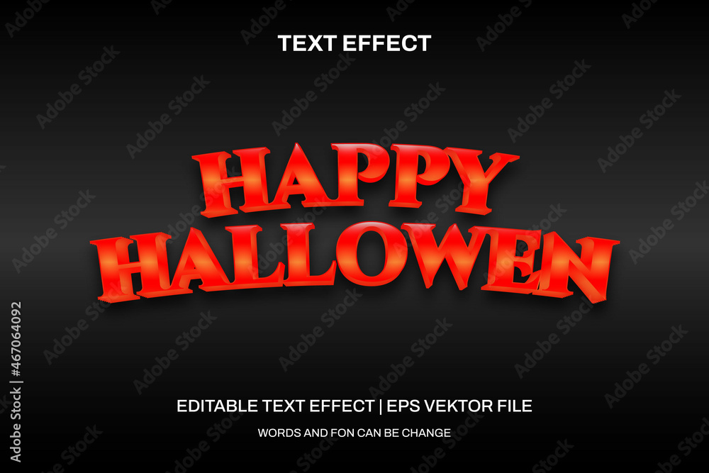 happy halloween editable text effect
