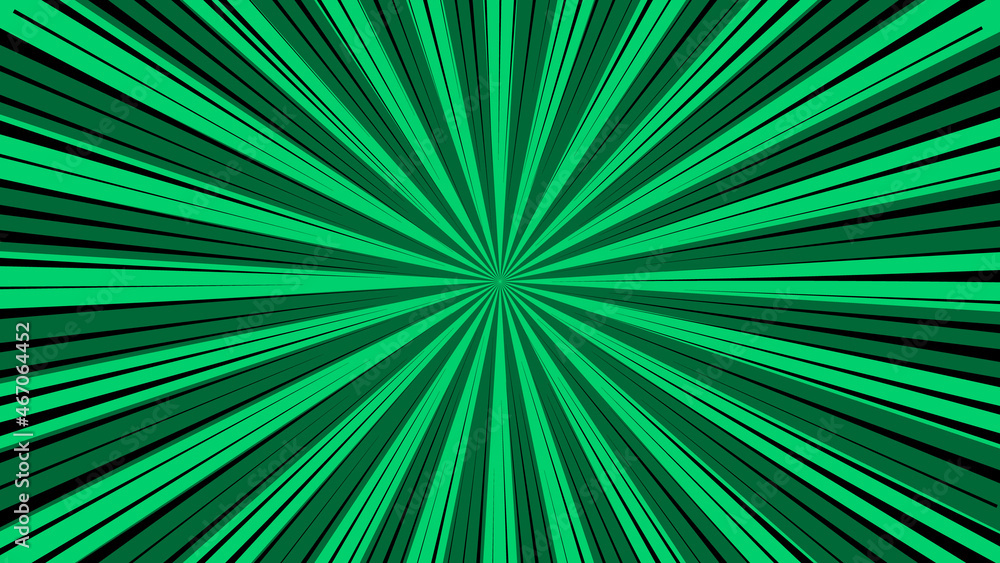 Obraz premium Dark green sunburst background