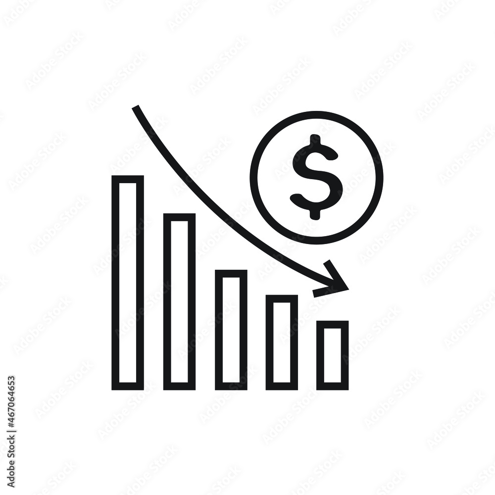 Financial risk icon benefit reduce dollar reduction cost vector illustration Financial risk icon benefit reduce dollar reduction cost vector illustration