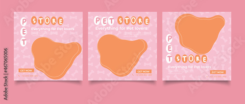 Pet Shop Promotion Social Media Instagram Post Banner 