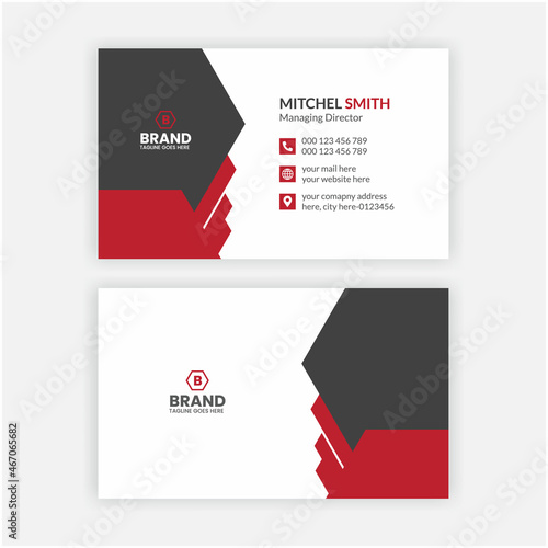 Modern business card design template, Creative personal visiting card, or business card template