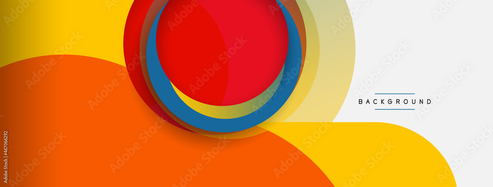 Creative geometric wallpaper. Minimal abstract background. Circles composition vector illustration for wallpaper banner background or landing page Creative geometric wallpaper. Minimal abstract background. Circles composition vector illustration for wallpaper banner background or landing page