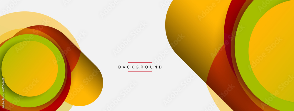 Circle and round shapes abstract background. Vector illustration for wallpaper banner background or landing page Circle and round shapes abstract background. Vector illustration for wallpaper banner background or landing page