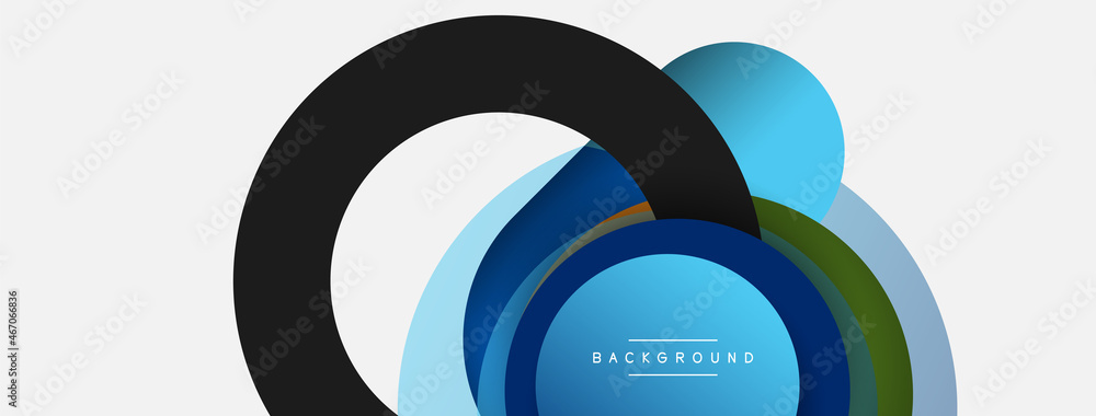 Vector round shapes circles minimal geometric background. Vector illustration for wallpaper banner background or landing page Vector round shapes circles minimal geometric background. Vector illustration for wallpaper banner background or landing page