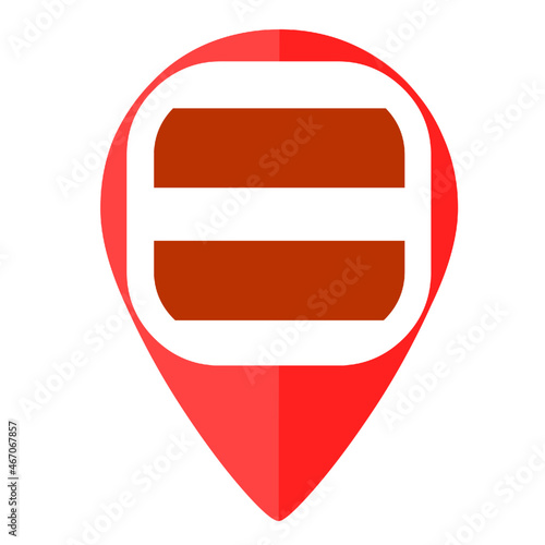 Latvia flag ping marker pointer map