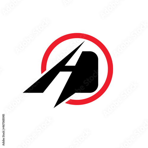 road illustration logo with letter HD
