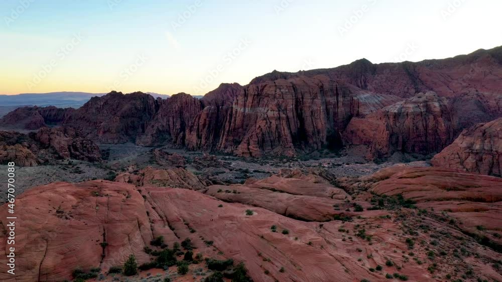 Aerial view of Snow Canyon State Park, Utah, USA. Red Cliffs Desert Reserve. Aerial view of Snow Canyon State Park, Utah, USA. Red Cliffs Desert Reserve.