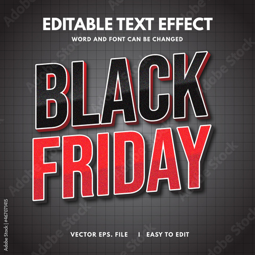 BLACK FRIDAY Editable text effect