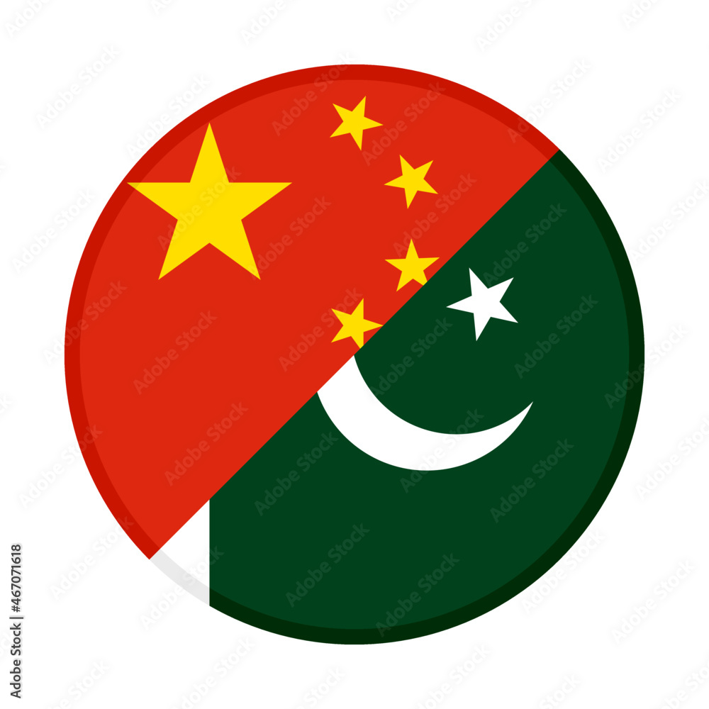 round icon with china and pakistan flags. vector illustration isolated on white background
round icon with china and pakistan flags. vector illustration isolated on white background