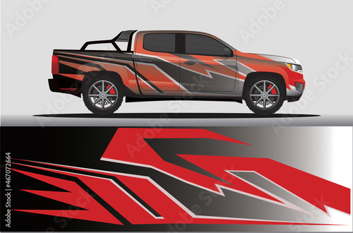 Car livery wrap decal  rally race style vector illustration abstract background