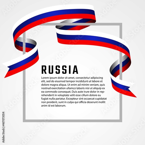 ribbon shape russian flag background template