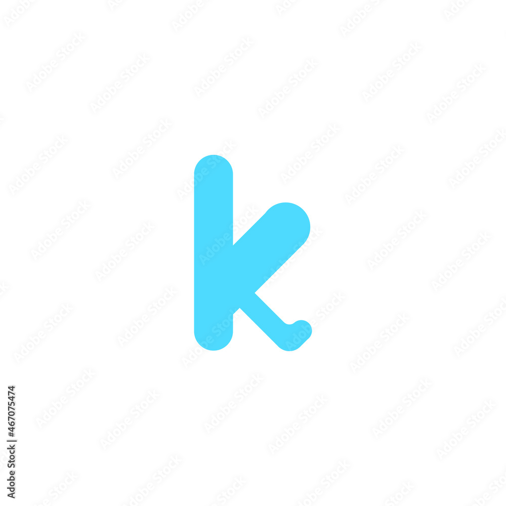 Initial Blue Letter K Logo Design element Initial Blue Letter K Logo Design element