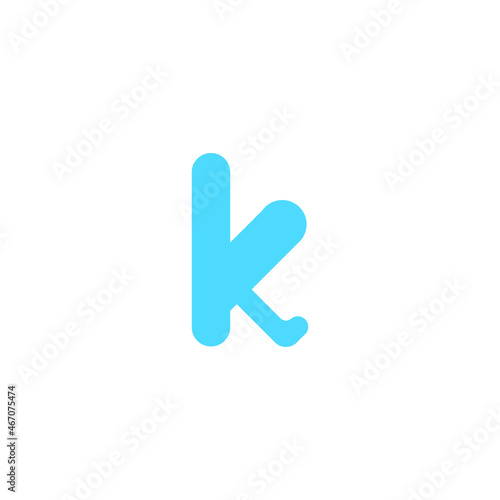 Initial Blue Letter K Logo Design element