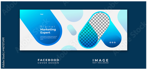 Facebook cover banner template, Digital marketing Facebook cover page.
