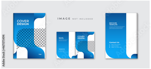 Corporate book cover design template, Business stationery cover books, Annual report business brochure flyer clean design.