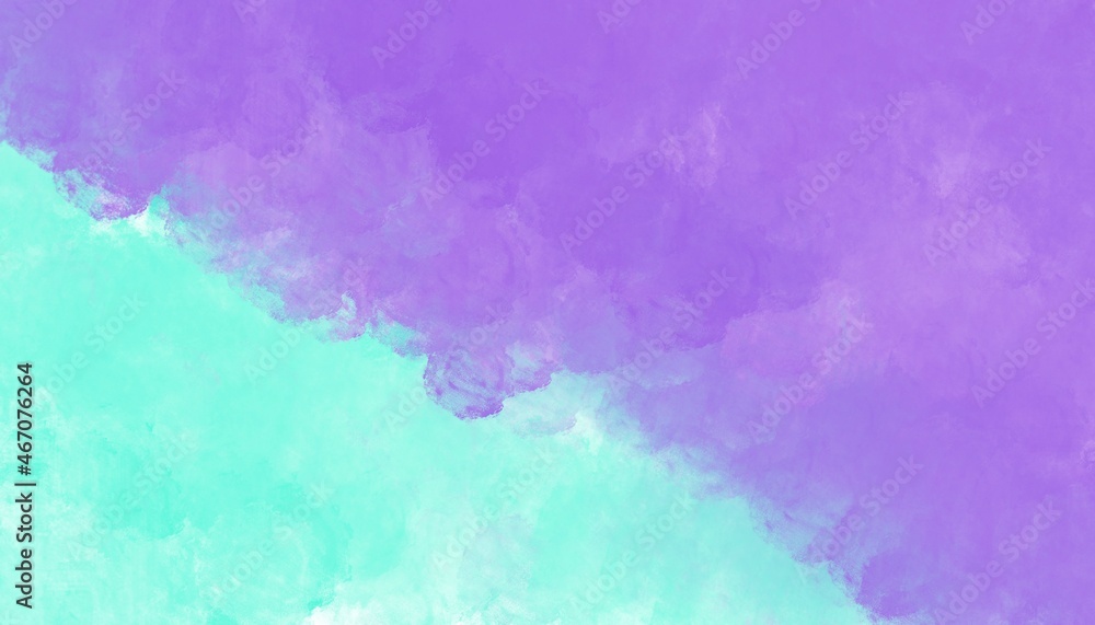 Purple and green mint abstract watercolor background.Wallpaper art.