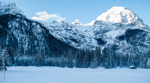 Wallpaper Mural snow covered mountains in winter Torontodigital.ca