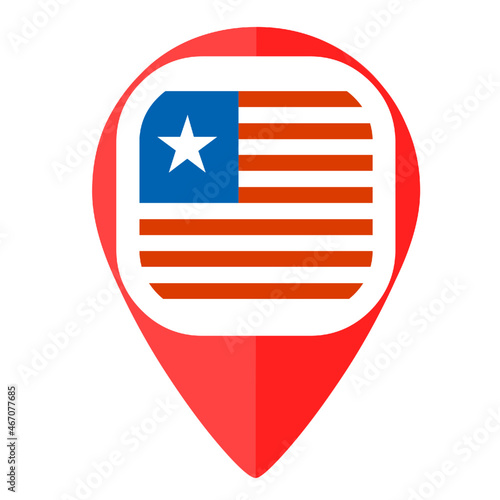 Free Download Liberia flag pin marker map country - GFXLoad