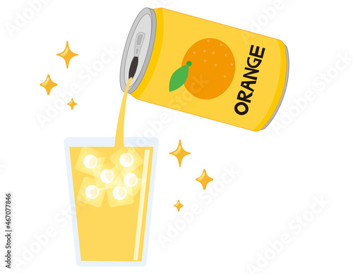 缶ジュース　アルミ缶　ベクターイラストト